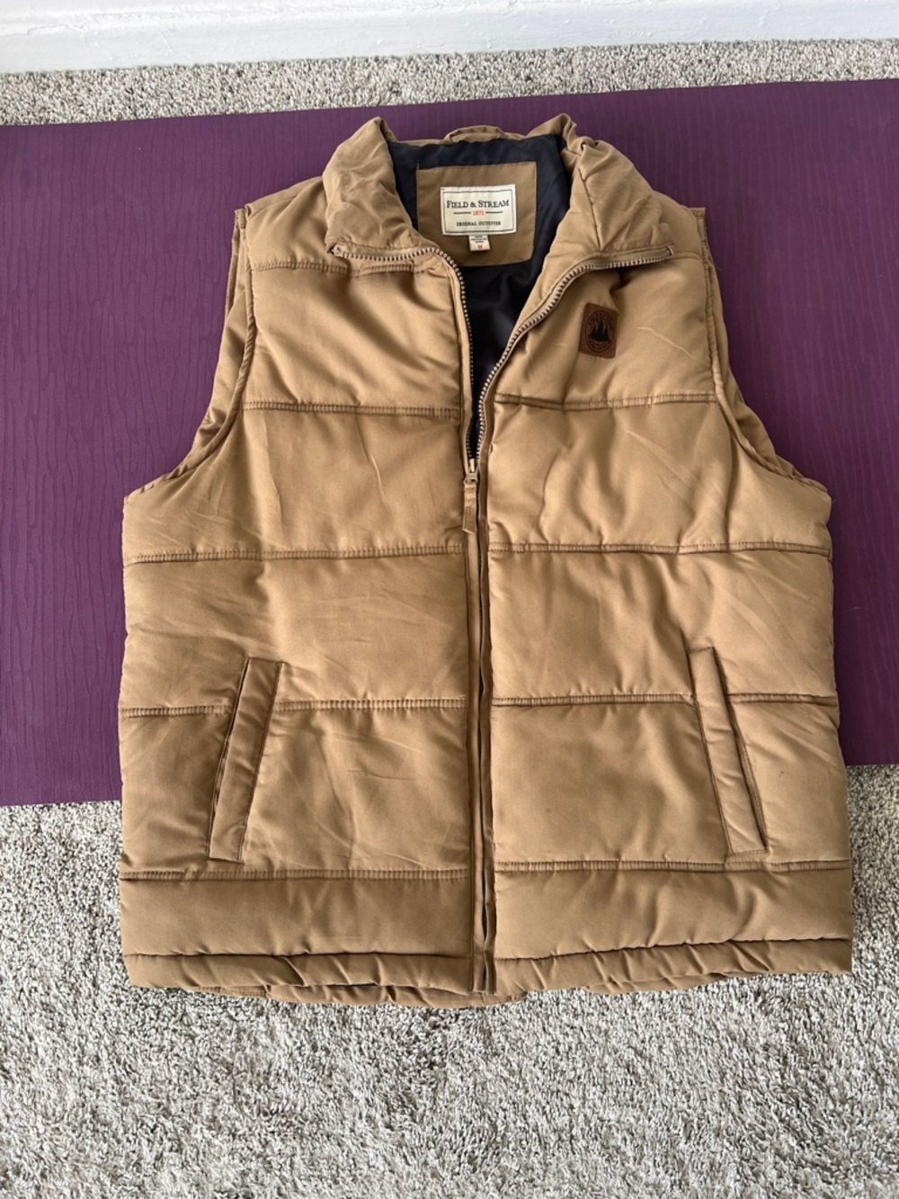 Field & Stream Tan Quilted Insulated Vest
